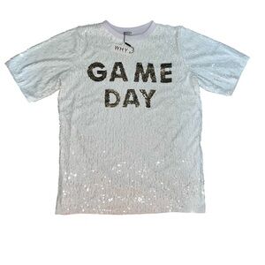 Why Dress Sequined Game Day One Size NWT